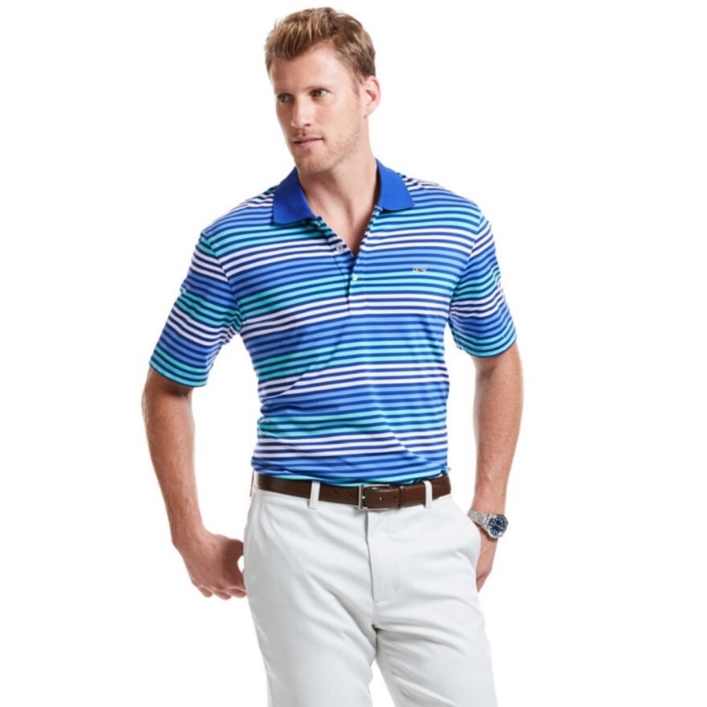 Vineyard Vines Hunter Stripe Performance Polo L